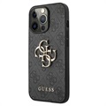 Guess 4G Big Metal Logo iPhone 13 Pro Max Hybrid Case - Schwarz