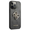 Guess 4G Big Metal Logo iPhone 13 Pro Max Hybrid Case - Schwarz