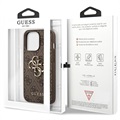 Guess 4G Big Metal Logo iPhone 13 Pro Max Hybrid Case - Braun