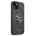 Guess 4G Big Metal Logo iPhone 14 Hybrid Case - Schwarz