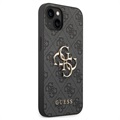 Guess 4G Big Metal Logo iPhone 14 Max Hybrid Hülle - Grau