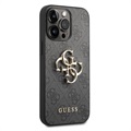 Guess 4G Big Metal Logo iPhone 14 Pro Max Hybrid Case - Schwarz