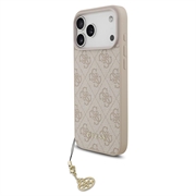 iPhone 17 Pro Max Guess 4G Charm Hybrid Hülle - MagSafe-kompatibel - Rosa