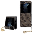 Samsung Galaxy Z Flip5 Guess 4G Charms Collection Hybrid Case - Braun