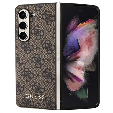 Samsung Galaxy Z Fold5 Guess 4G Charms Collection Hybrid Case - Braun