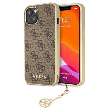 Guess 4G Charms Collection iPhone 13 Hybrid Case - Braun