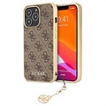 Guess 4G Charms Collection iPhone 13 Pro Hybrid Case - Braun
