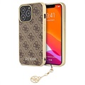 Guess 4G Charms Collection iPhone 13 Pro Max Hybrid Case - Braun