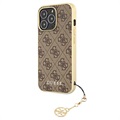 Guess 4G Charms Collection iPhone 13 Pro Max Hybrid Case - Braun