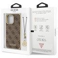 Guess 4G Charms Collection iPhone 13 Pro Max Hybrid Case - Braun