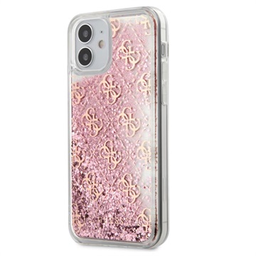 Guess 4G Liquid Glitter iPhone 12 Mini Hybrid Case - Rosa