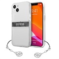 Guess 4G Strap Charm iPhone 13 Mini Hybrid Case - Grau / Durchsichtig