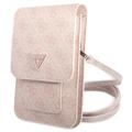 Guess 4G Triangle Logo Smartphone Schultertasche - Rosa