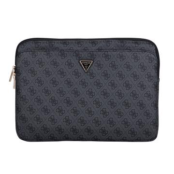 Guess 4G Reißverschlusstasche Dreieck Logo Laptop-Hülle - 14" - Schwarz
