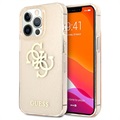 Guess Glitter 4G Big Logo iPhone 13 Pro Max Hybrid Hülle - Gold