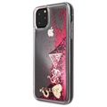 Guess Glitter Collection iPhone 11 Pro Max Hülle - Himbeere