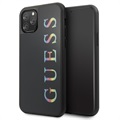 Guess Multicolor Glitter iPhone 11 Pro Max Hülle - Schwarz