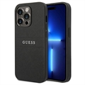 Guess Saffiano Samsung Galaxy S21 FE 5G Hybrid Hülle - Schwarz