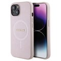 iPhone 15 Guess Saffiano Hybrid Case - MagSafe Kompatibel - Rosa