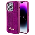 iPhone 15 Pro Guess Sequin Script Logo Case - Magenta