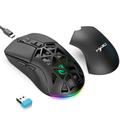 HXSJ T26 RGB hintergrundbeleuchtete kabellose Maus / Bluetooth Maus 4800 DPI - Schwarz