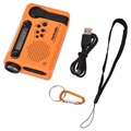 HanRongDa HRD-900 Campingradio mit Taschenlampe und SOS-Alarm - Orange