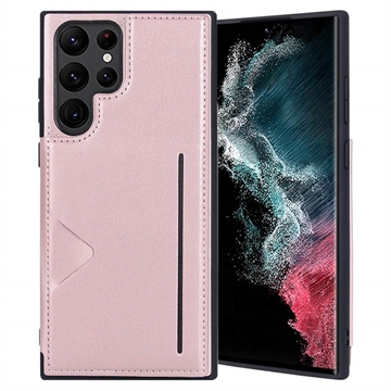 Hanman Mika Samsung Galaxy S23 Ultra 5G Hülle mit Geldbörse - Roségold