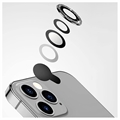 Hat Prince Glitter iPhone 14 Pro/14 Pro Max Kameraobjektiv Panzerglas - Schwarz