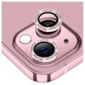 Hat Prince Glitter iPhone 14/14 Max Kameraobjektiv Panzerglas - Rosa