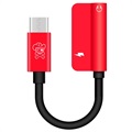 Hat Prince HC-13 USB-C / 3.5mm & Typ-C Audio Adapter - Rot