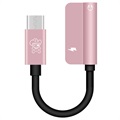 Hat Prince HC-13 USB-C / 3.5mm & Typ-C Audio Adapter - Roségold