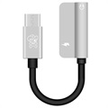 Hat Prince HC-13 USB-C / 3.5mm & Typ-C Audio Adapter - Silber