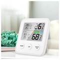 Hochpräzises Digital-Thermometer / Luftfeuchtigkeitsmessgerät TS-9909 - Weiß