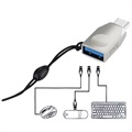 Hoco UA9 USB 3.1 Typ-C / USB 3.0 OTG Adapter - Silber