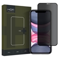iPhone 11 / iPhone XR Hofi Anti Spy Pro+ Privacy Displayschutz Panzerglas - Schwarz Rand