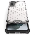 Honeycomb Armored Samsung Galaxy S21 FE 5G Hybrid Hülle - Durchsichtig