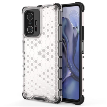 Xiaomi 11T/11T Pro Honeycomb Armored Hybrid Hülle - Durchsichtig