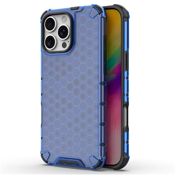iPhone 16 Pro Max Honeycomb Armored Hybrid Hülle - Blau