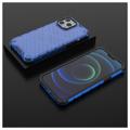 Honeycomb Armored iPhone 14 Pro Hybrid Hülle - Blau