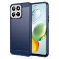 Honor 200 Smart/X7c Gebürstete TPU Hülle - Karbonfaser - Blau