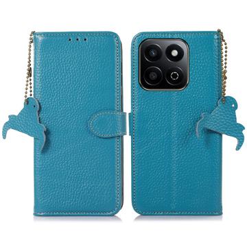 Honor 200 Smart/X7c Lederhülle mit Geldbörse mit RFID - Blau
