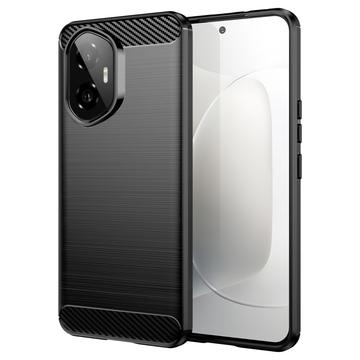Honor 300 Gebürstete TPU Hülle - Karbonfaser - Schwarz