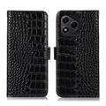 Honor 400 Lite Crocodile Serie Lederhülle mit Geldbörse mit RFID - Schwarz