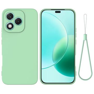 Honor 400 Lite Liquid Silikonhülle mit Handschlaufe - Grün