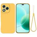 Honor 400 Lite Liquid Silikonhülle mit Handschlaufe - Gelb