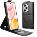 Honor 400 Pro Vertikal Flip Hülle mit Ständer - Schwarz