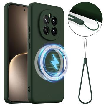 Honor Magic7 Liquid Silikonhülle - MagSafe-kompatibel - Dunkel Grün