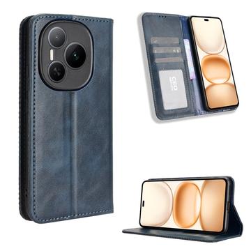 Honor Power Retro Wallet Schutzhülle mit Magnetverschluss - Blau