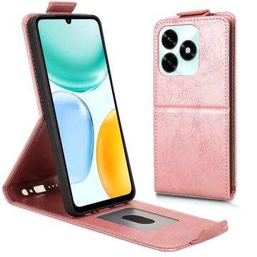 Honor X5c Plus Vertikal Flip Hülle mit Ständer - Roségold