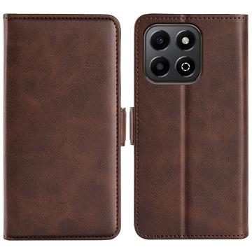 Honor X6b Wallet Hülle mit Magnetverschluss - Kalb Textur - Braun